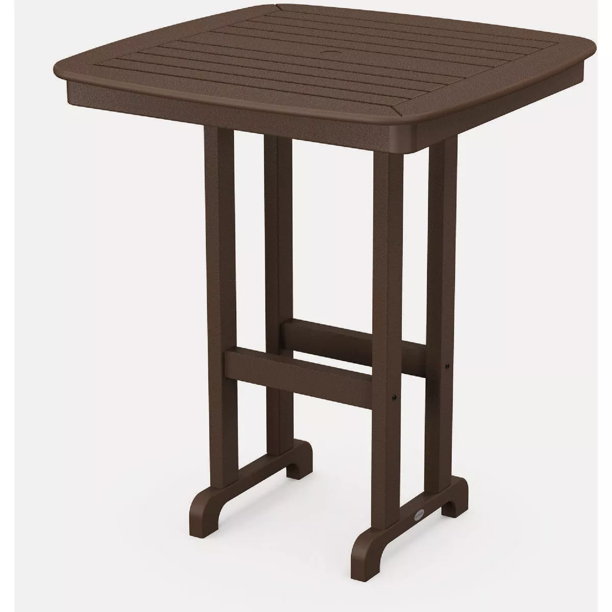 POLYWOOD Nautical 37 In. Bar Table, Mahogany