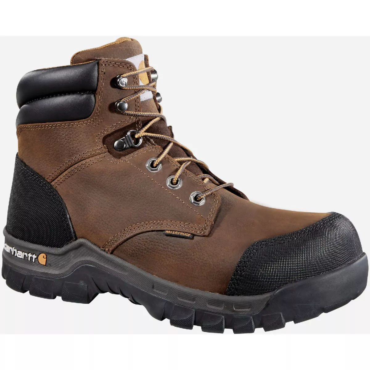 Carhartt Rugged Flex Men's Dark Brown Oil Tanned 6 In. Waterproof Composite Toe Boot, Size 12M