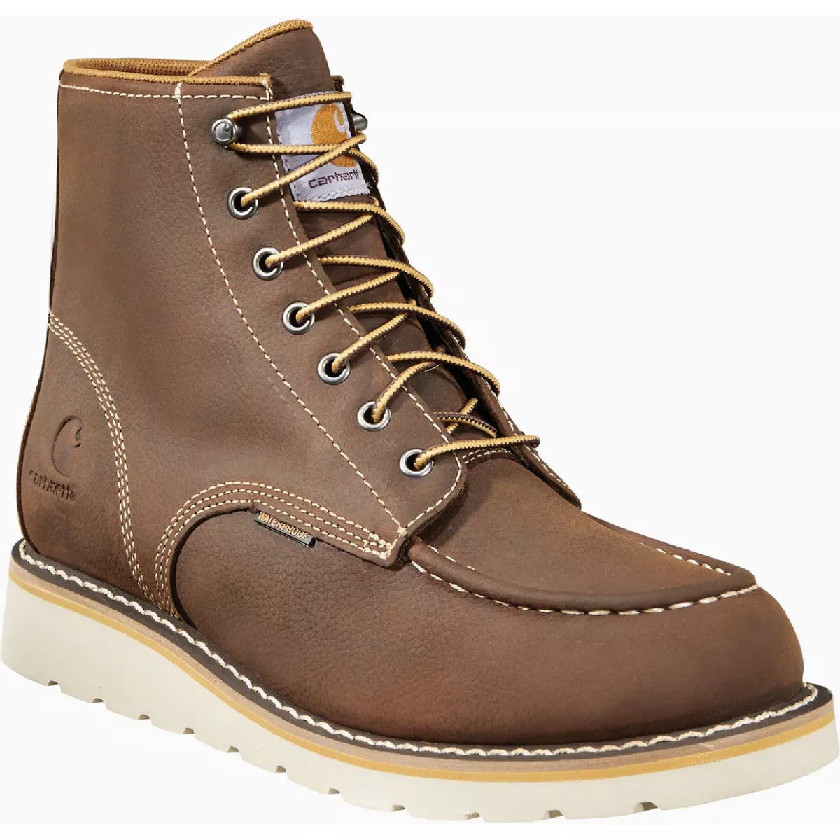 Carhartt Men's Dark Brown Oil Tanned 6 In. MOC Toe Wedge Boot, 9W