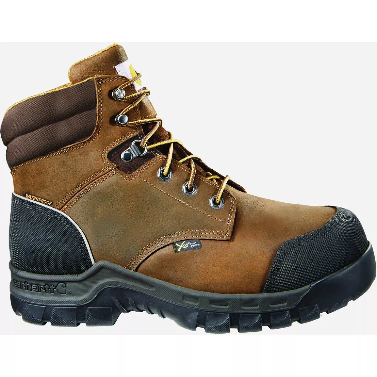 Carhartt Rugged Flex Men's Dark Brown Oil Tanned 6 In. Waterproof Met Guard Composite Toe Work Boot, Size 13M