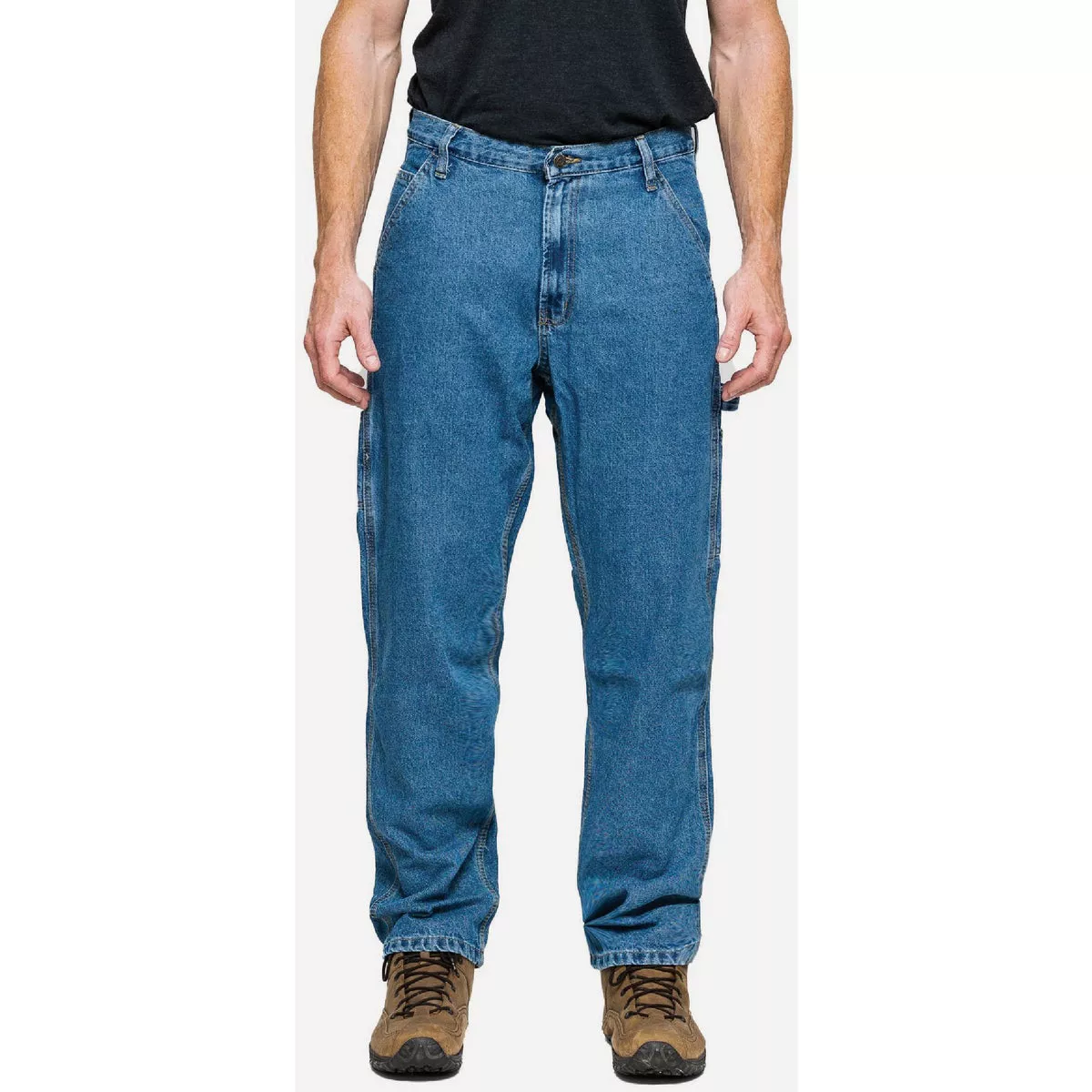 Full Blue 32x36 Light Wash Blue Denim Carpenter Jeans-