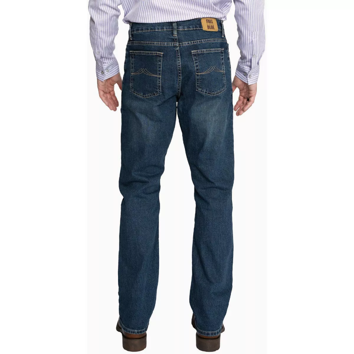 Full Blue 5-Pocket 35x30 Blue-Black Regular Fit Performance Stretch Denim Jeans - photo 2