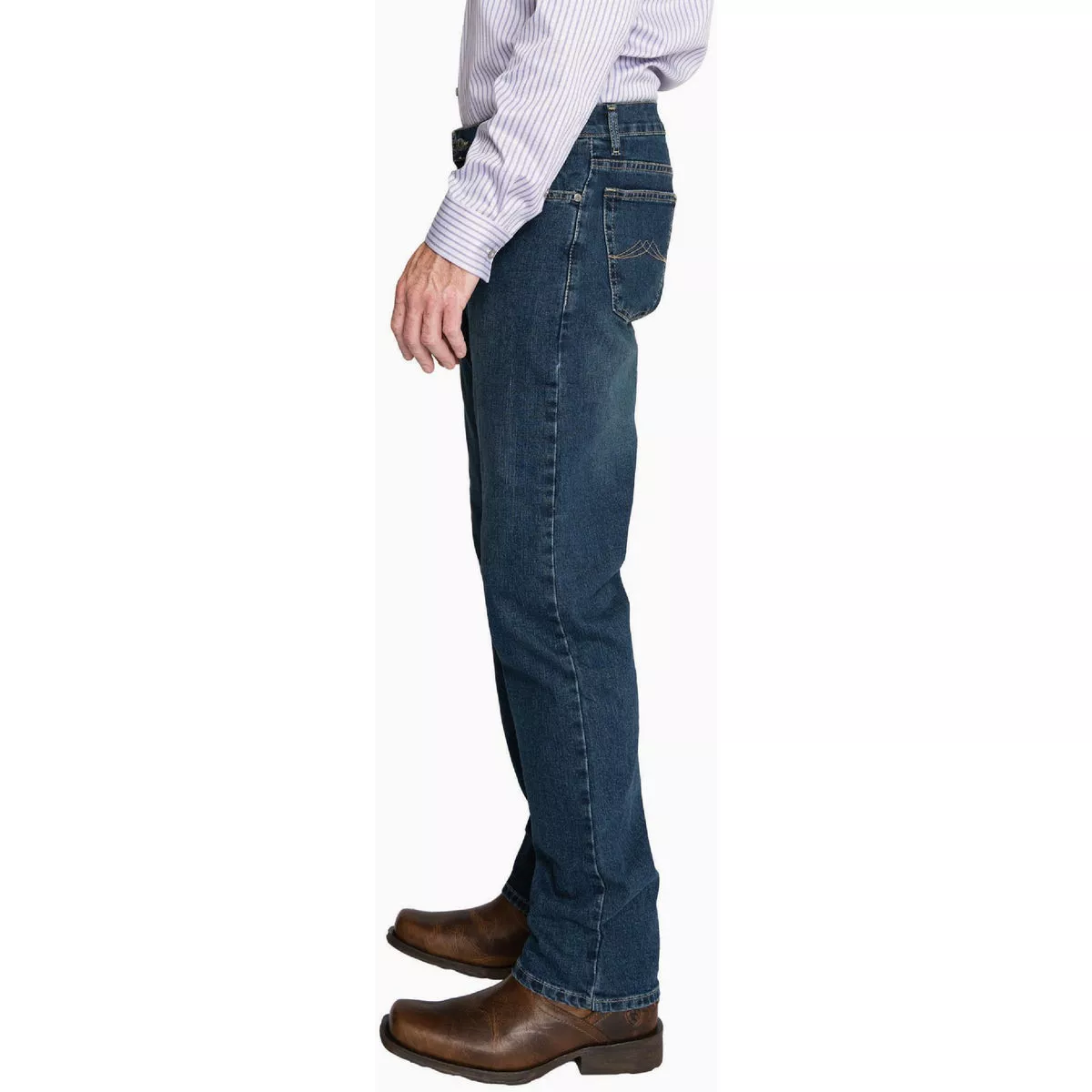Full Blue 5-Pocket 36x30 Blue-Black Regular Fit Performance Stretch Denim Jeans - photo 3