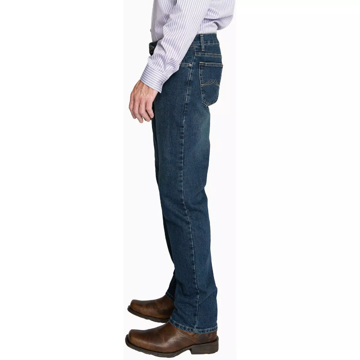 Full Blue 5-Pocket 34x34 Blue-Black Regular Fit Performance Stretch Denim Jeans - photo 2