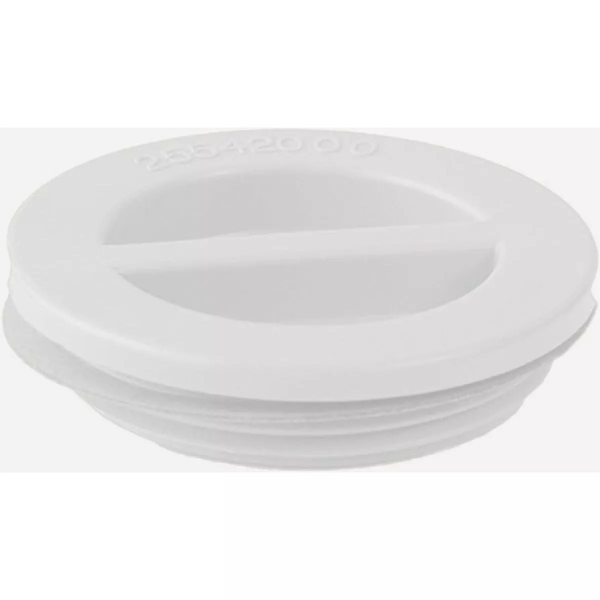 Super-Pro 1-1/2 In. MPT White Flat Plug with Gasket