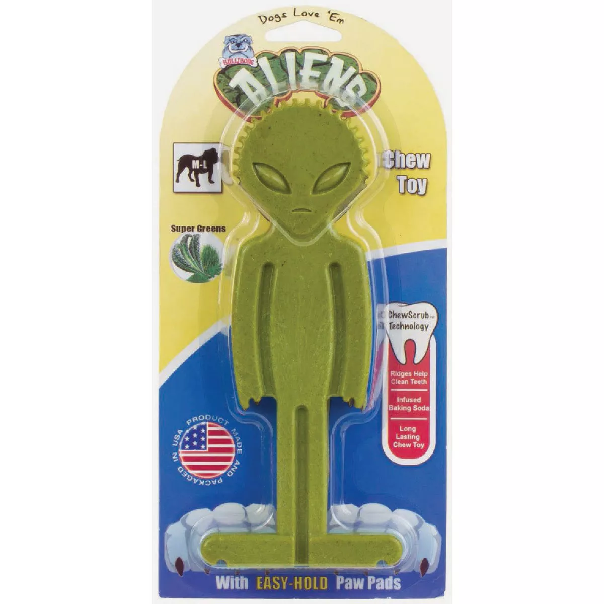 Bullibone Medium to Large Dog Alien Chew Toy