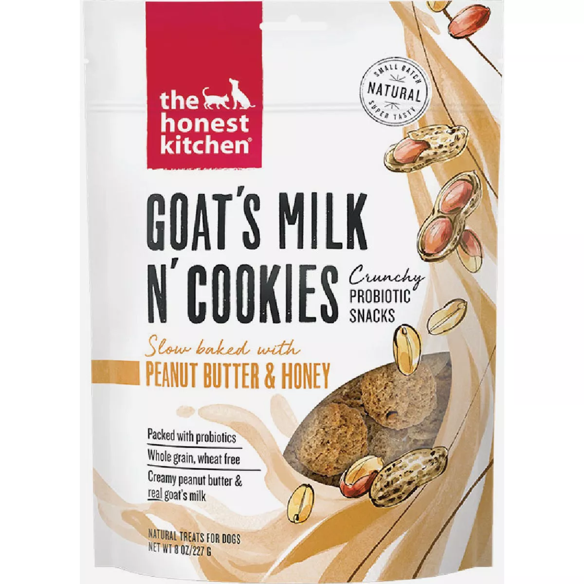 The Honest Kitchen 8 Oz. Peanut Butter & Honey Goat's Milk N' Cookies Dog Treat