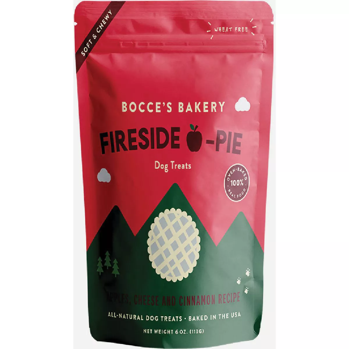Bocce's 6 Oz. Fireside Apple Pie Soft & Chewy Dog Treat