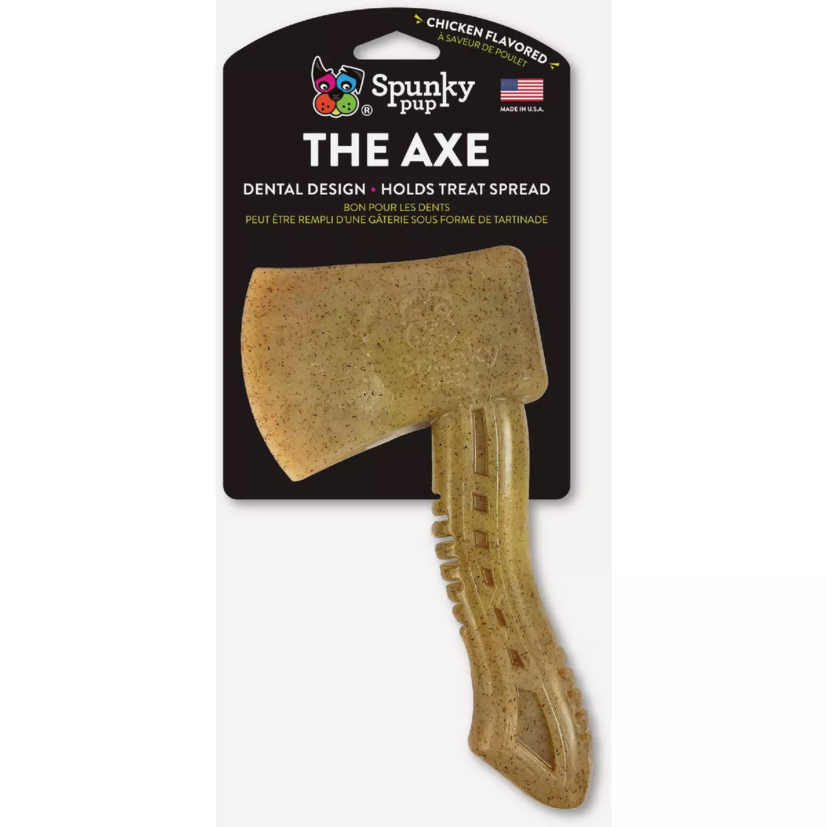 Spunky Pup Axe Nylon Woodfilled Dog Chew Toy