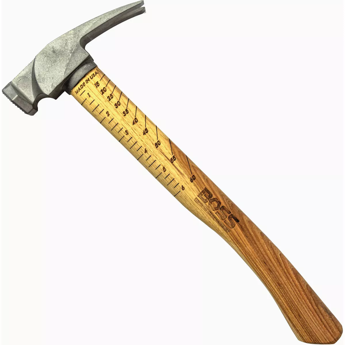 BOSS Hammer 14 Oz. Milled-Face Framing Hammer with Hickory Handle