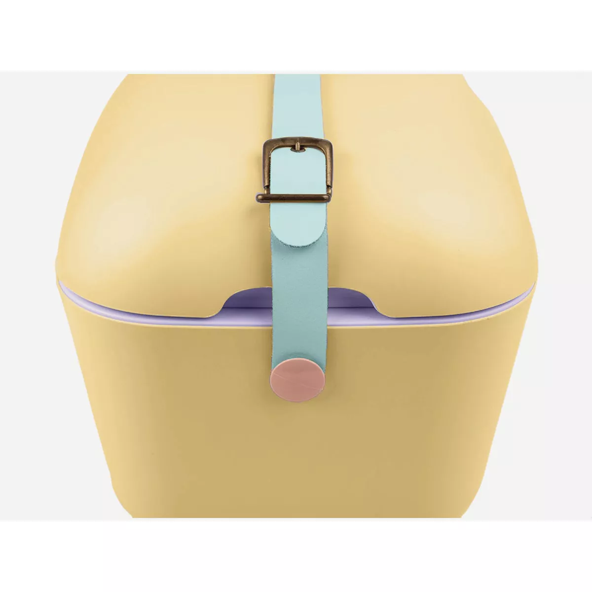 Polarbox Rainbow 21 Qt. Yellow with Cyan Strap Chest Cooler