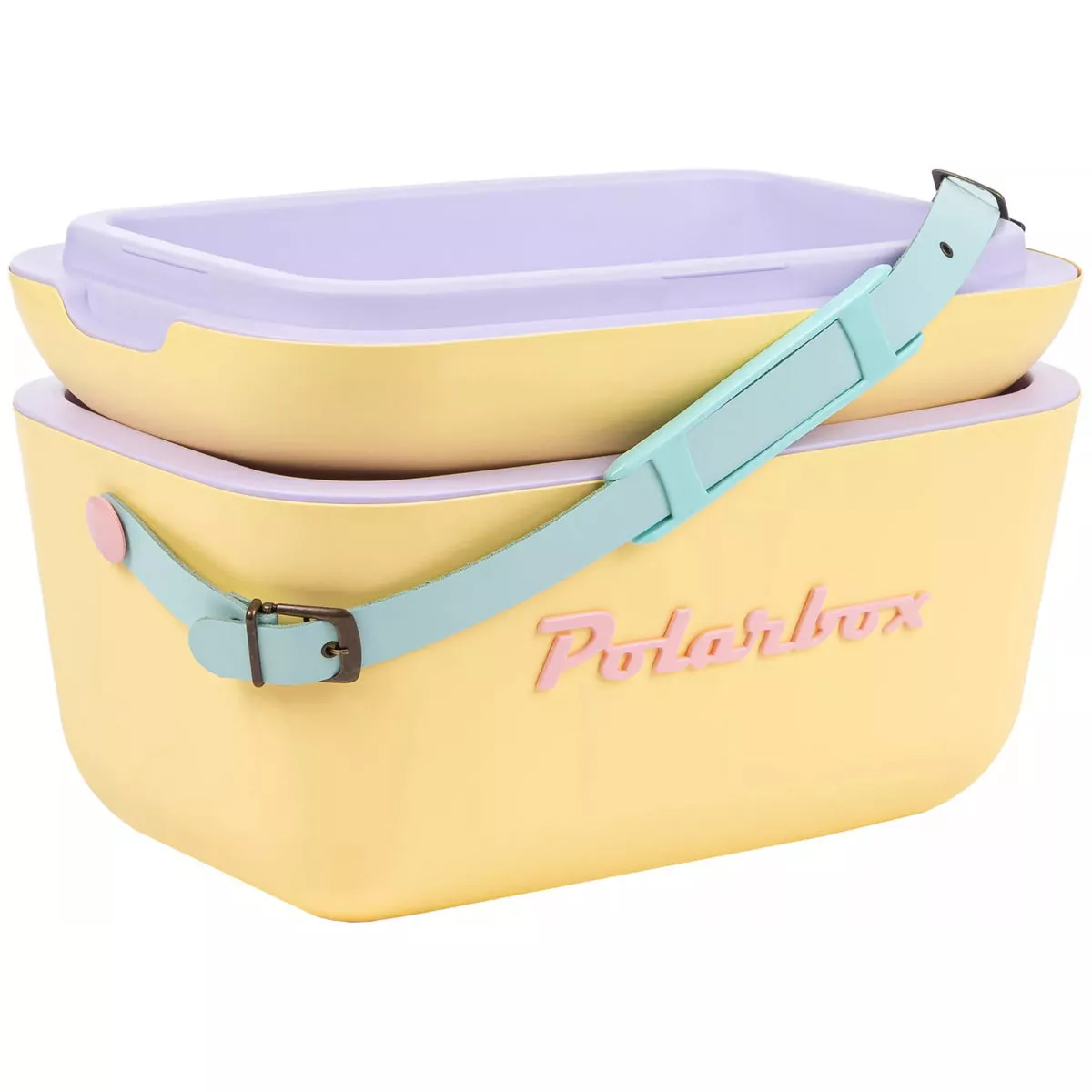 Polarbox Rainbow 21 Qt. Yellow with Cyan Strap Chest Cooler - photo 2