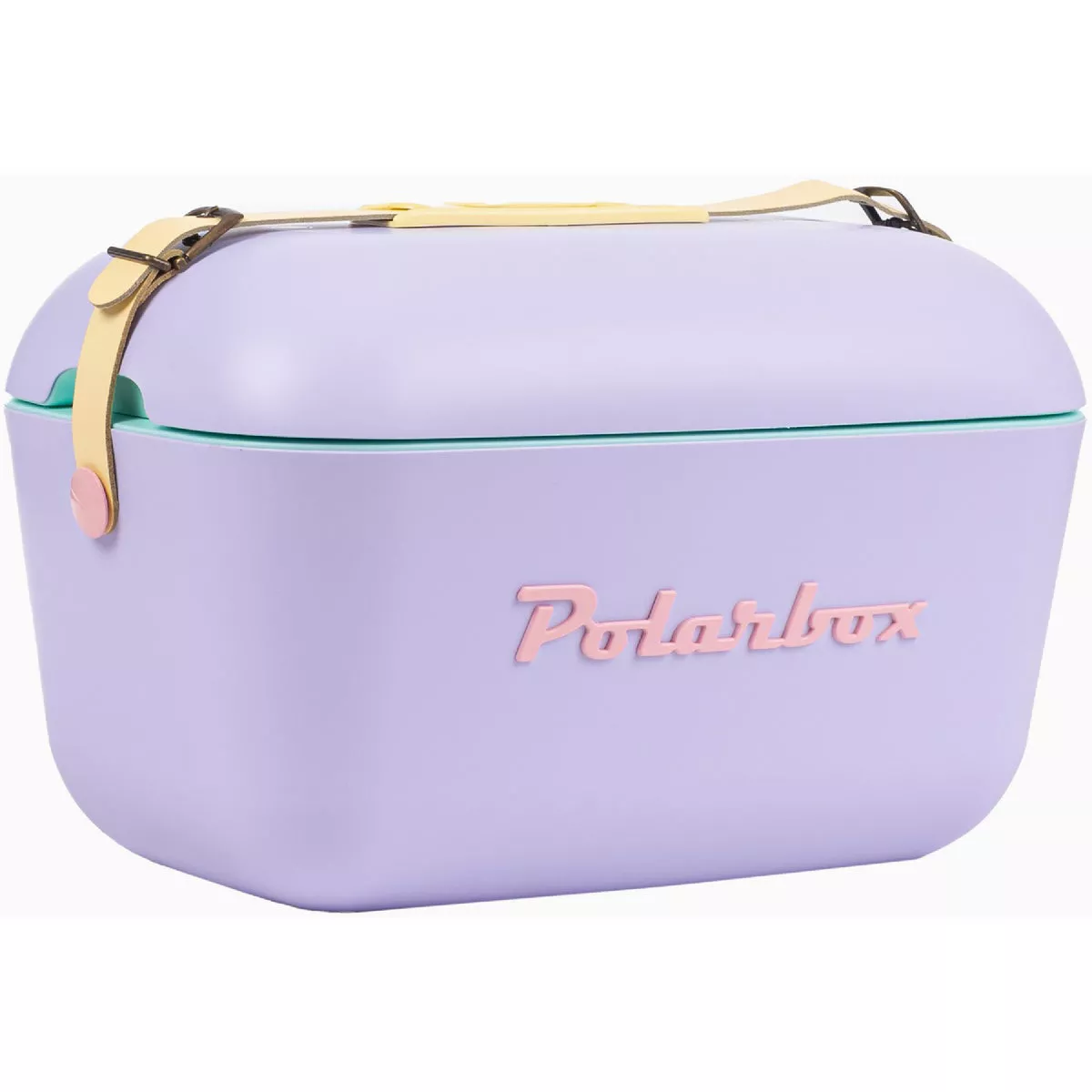 Polarbox Rainbow 21 Qt. Lilac with Yellow Strap Chest Cooler