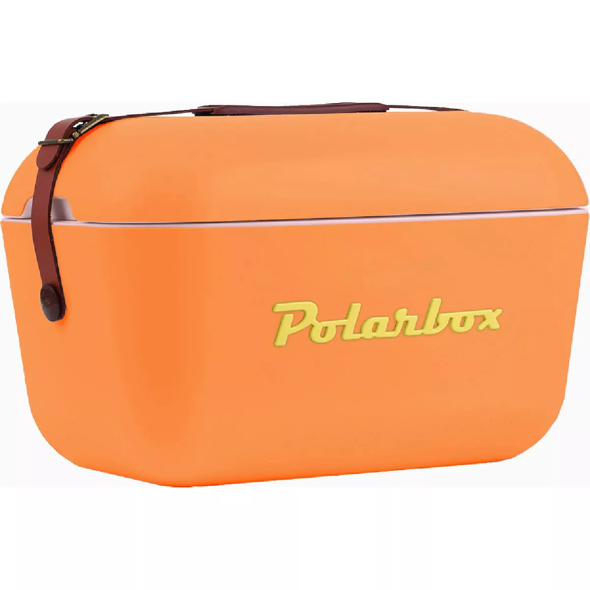 Polarbox Hot Vibes 21 Qt. Orange with Brown Strap Chest Cooler