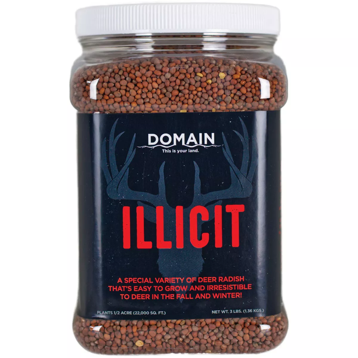 Domain Outdoor Illicit 3 Lb. 1/2 Acre Coverage Deer Radish Forage Mix