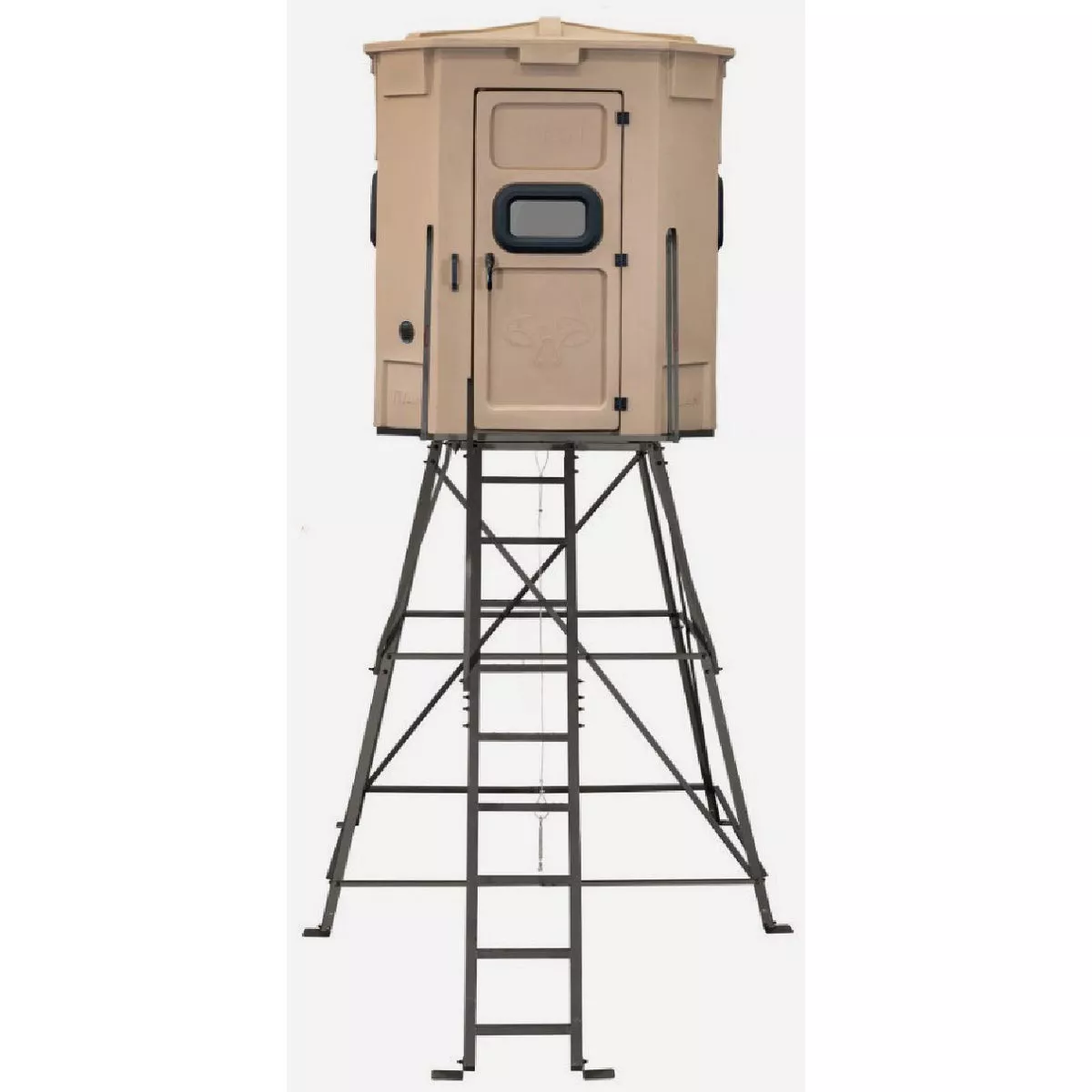 Titan Pro 72 In. W. x 85 In. H. x 72 In L. Rifle Hunting Blind with 8 Ft. Tower, Tan