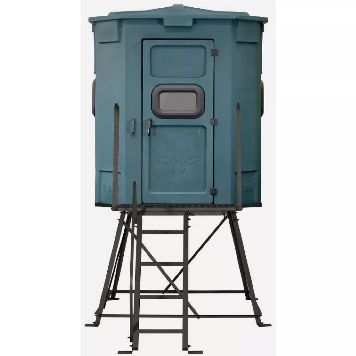 Titan Pro 72 In. W. x 85 In. H. x 72 In L. Rifle Hunting Blind with 4 Ft. Tower, Green