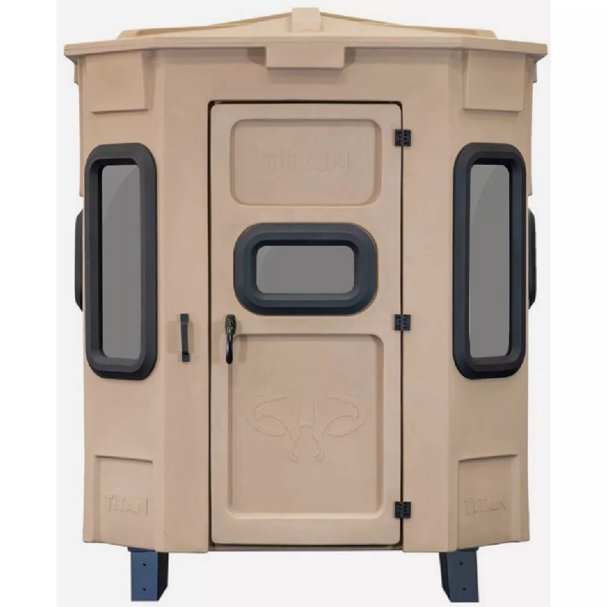 Titan Pro 72 In. W. x 85 In. H. x 72 In L. Bow & Rifle Hunting Blind with Base, Tan