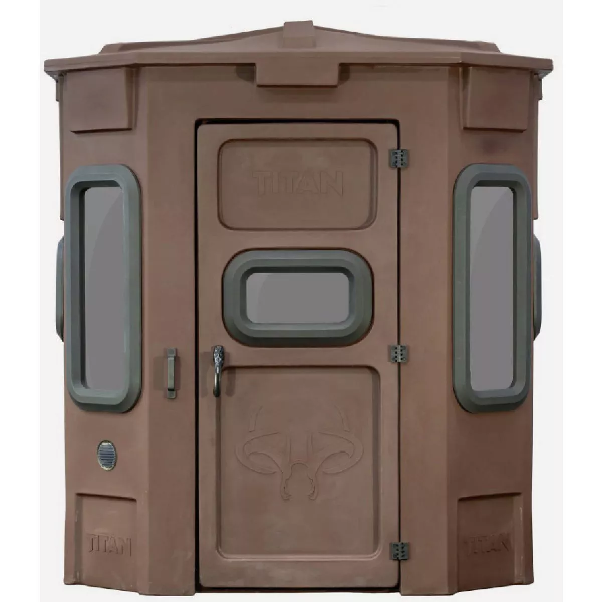 Titan Pro 72 In. W. x 85 In. H. x 72 In L. Rifle Hunting Blind Combo, Brown
