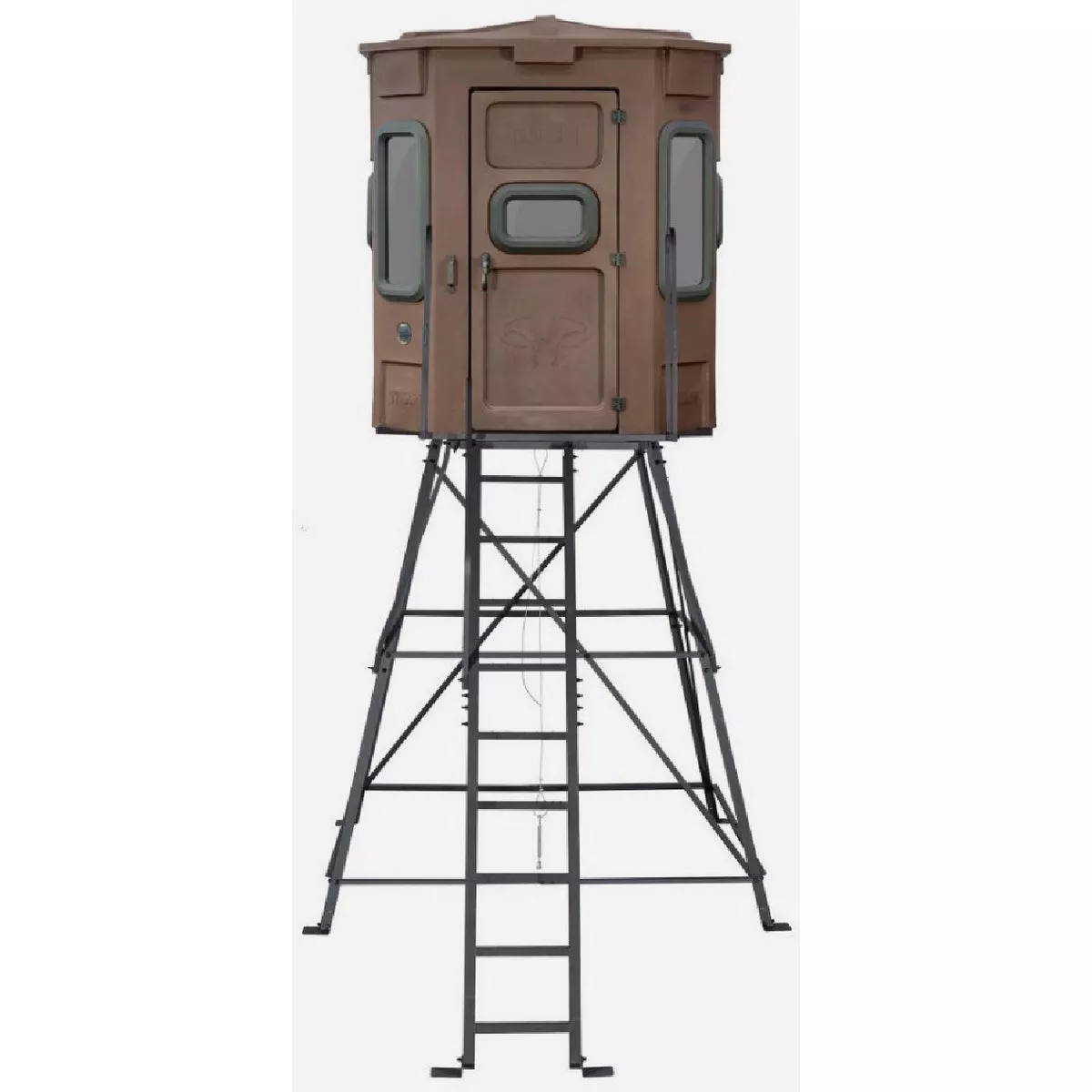 Titan Pro 72 In. W. x 85 In. H. x 72 In L. Bow & Rifle Hunting Blind with 8 Ft. Tower, Brown