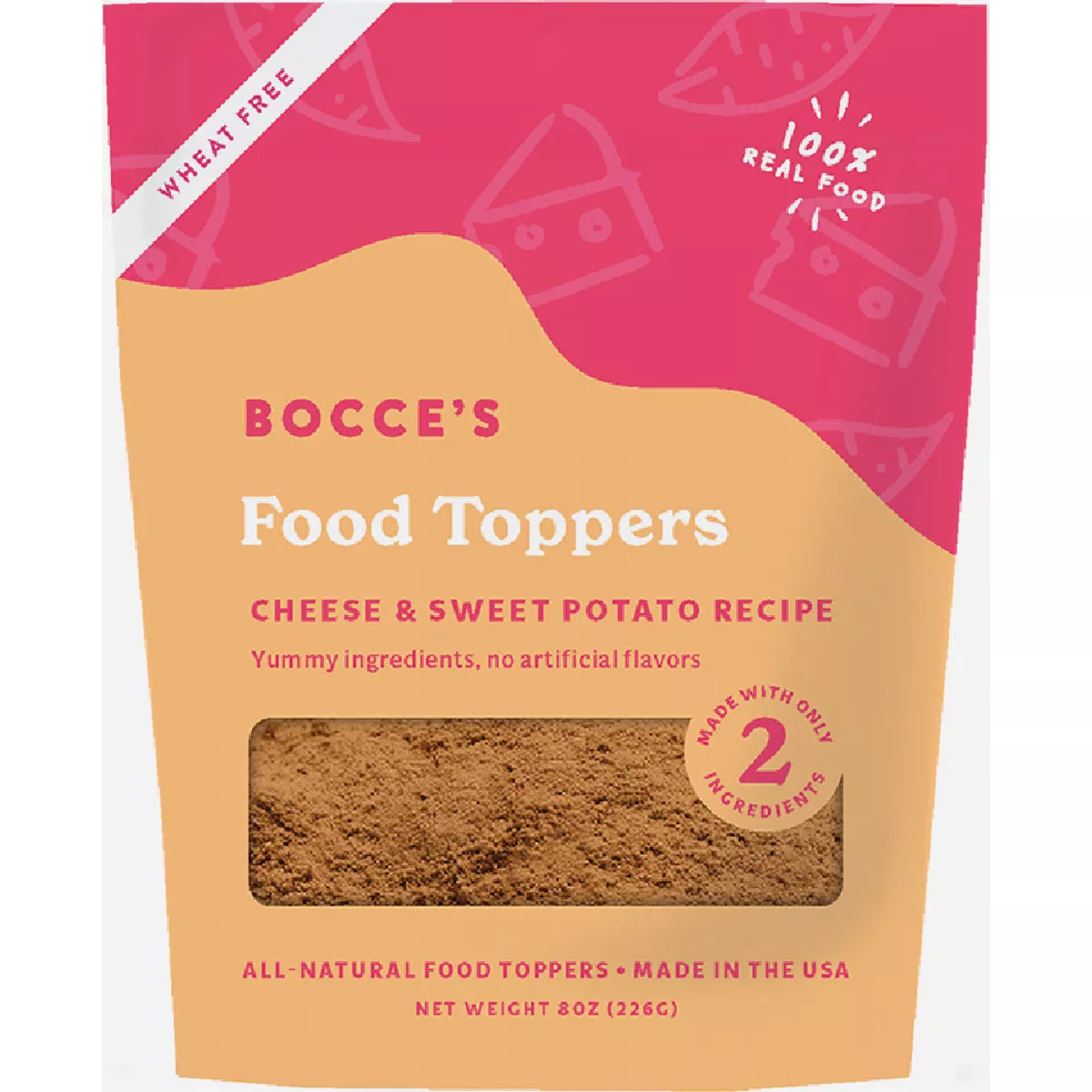 Bocce's 8 Oz. Cheese & Sweet Potato Food Topper Dog Food Supplement
