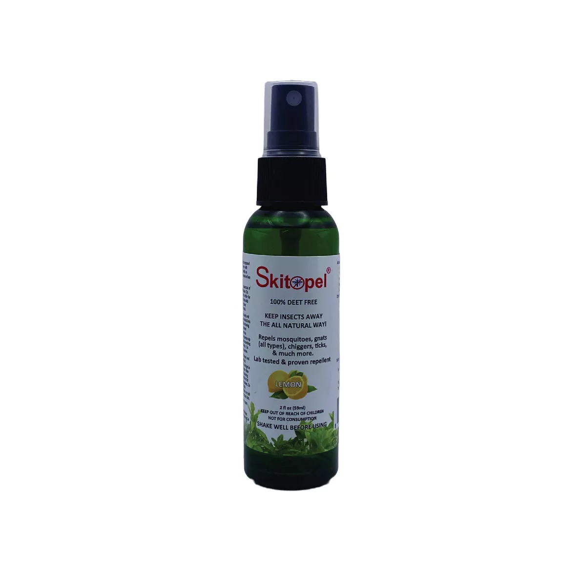 Skitopel 2 Oz. 100% All-Natural Insect Repellent Spray, Lemon