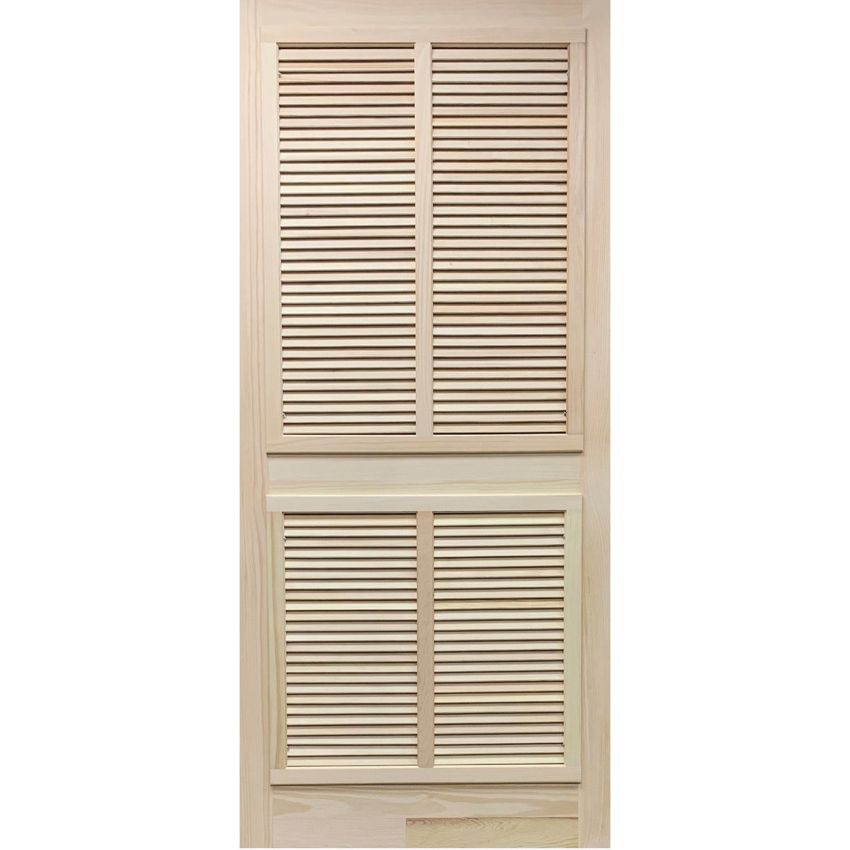 Paul Argoe Screens 36 1/4 In. W x 81 In. H x 1 1/8 In. Thick Wooden Louvered Screen Door Do it