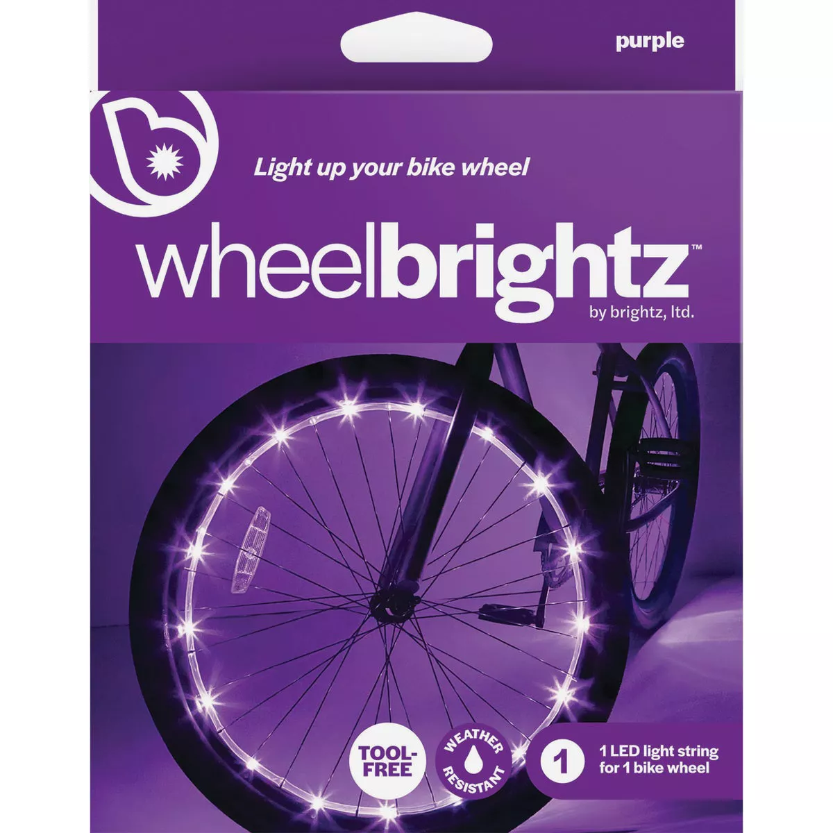 Wheelbrightz LED Purple Bicycle Light