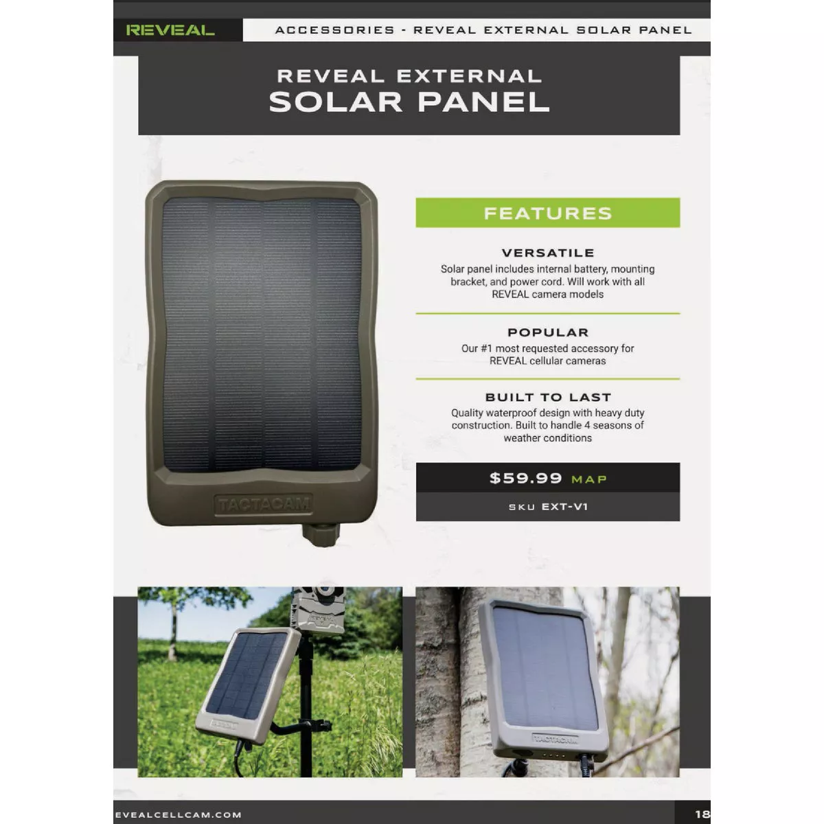 Tactacam Reveal External Trail Camera Solar Panel - photo 3