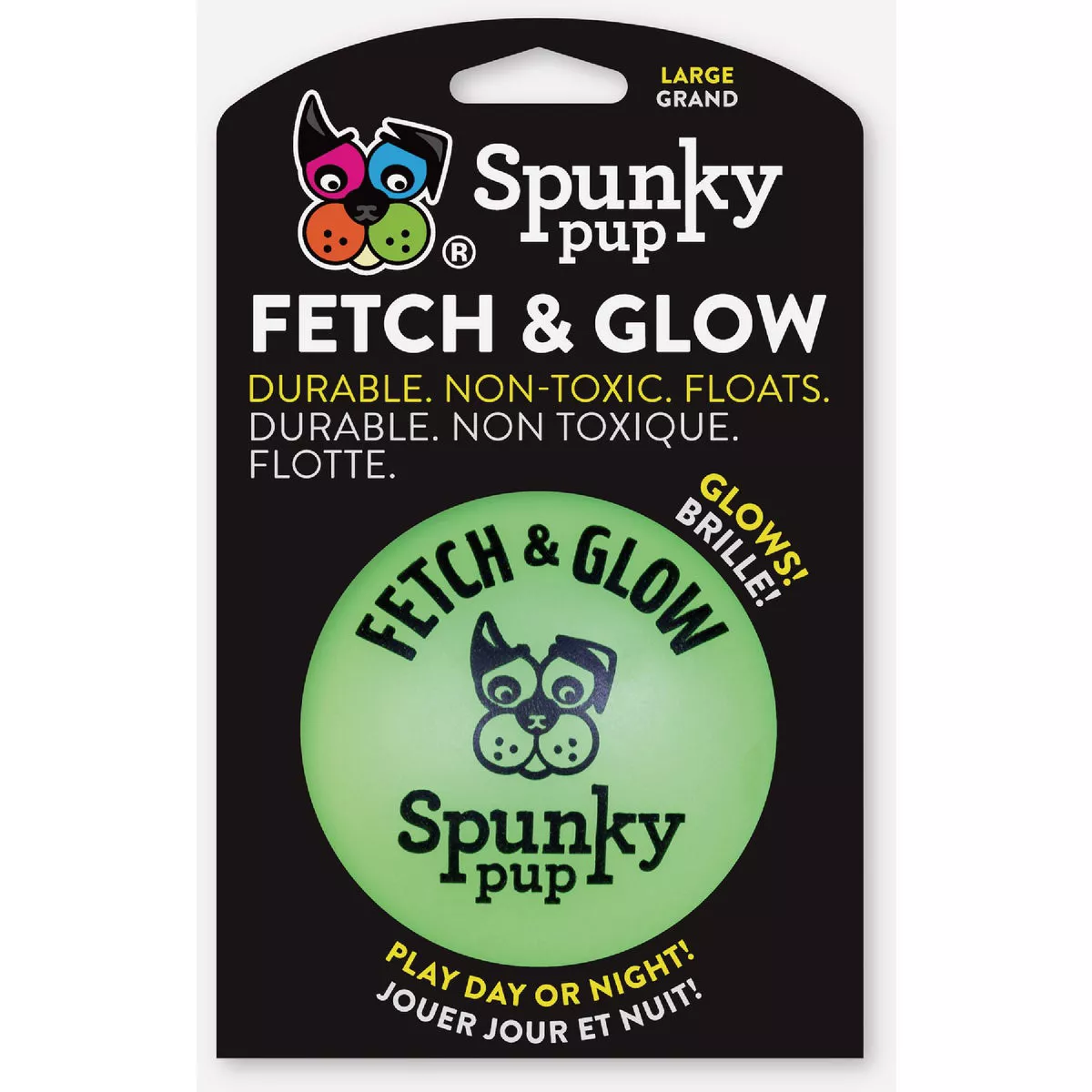 Spunky Pup Fetch & Glow Balls, Large
