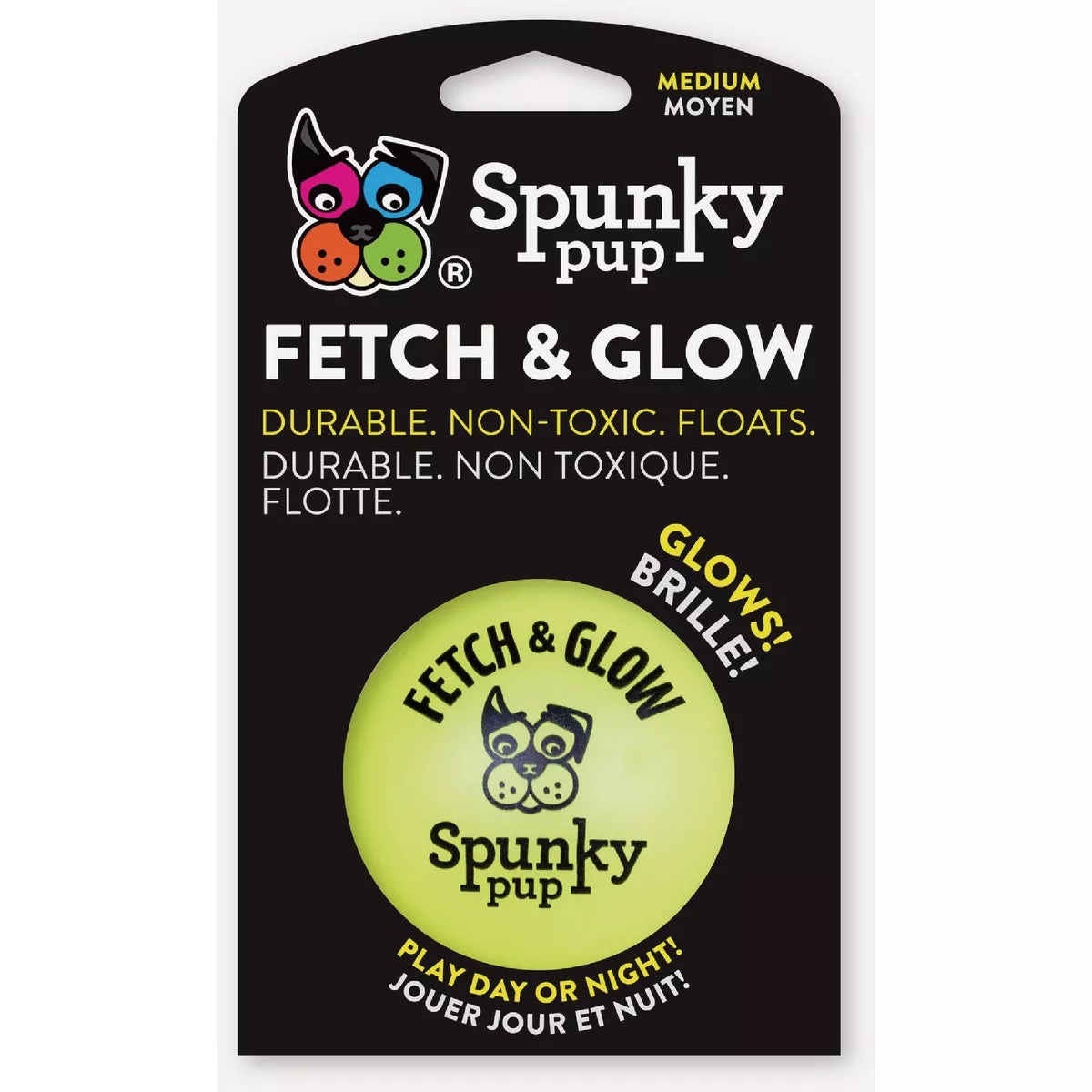 Spunky Pup Fetch & Glow Balls, Medium