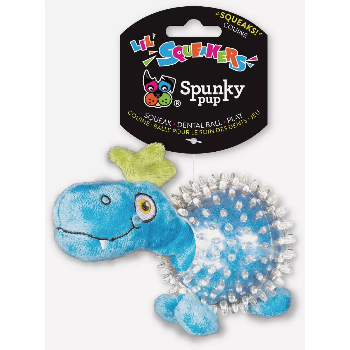 Spunky Pup Lil' Bitty Squeakers Dino Dog Toy