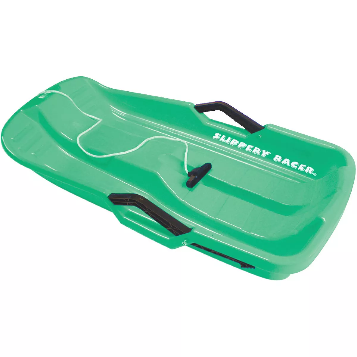 Slippery Racer Downhill Thunder Green Plastic 30 In. Kids Snow Sled
