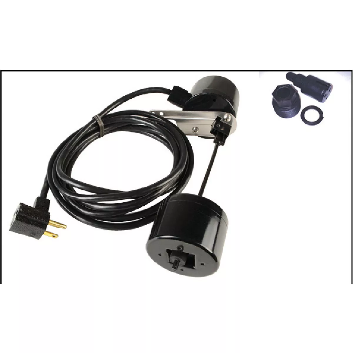 ECO-FLO Vertical Piggyback Replacement Float Switch w/Bypass Plug and Cord