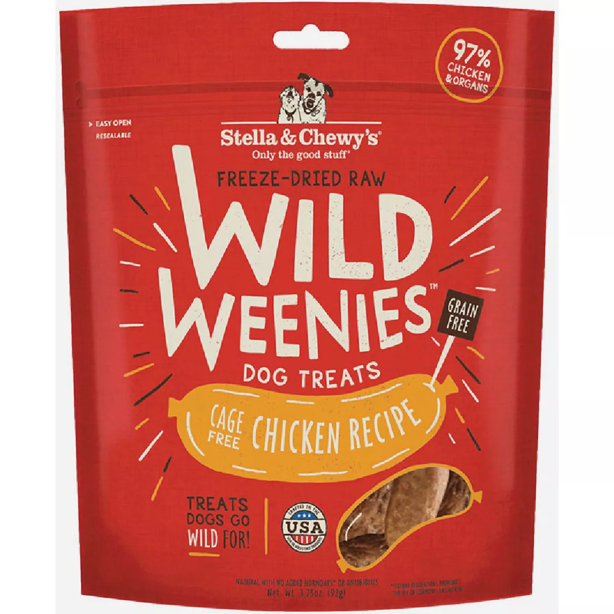 Stella & Chewy's 3.0 Oz. Cage-Free Chicken Wild Weenies Dog Treat