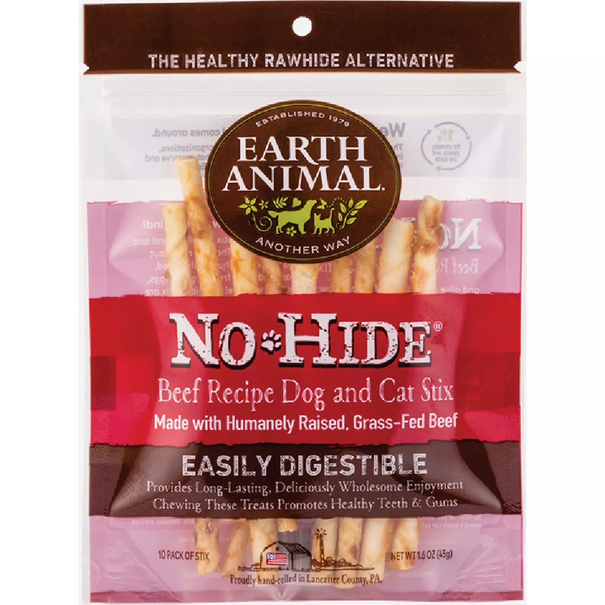 Earth Animal No Hide Beef Dog Treat (10-Pack.)