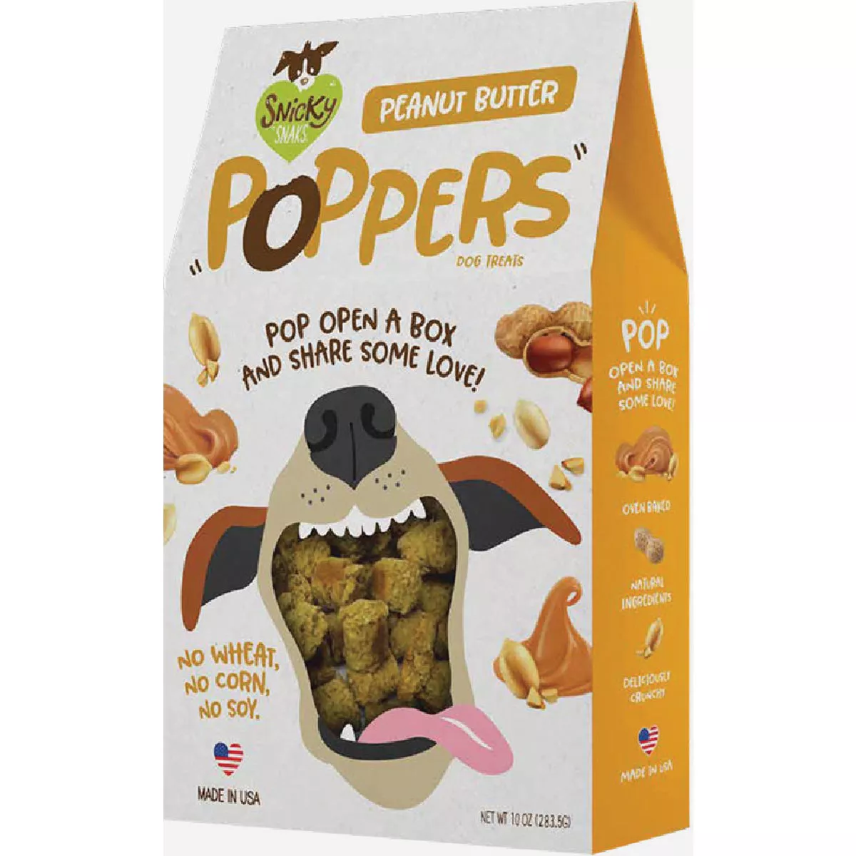 Snicky Snaks 10 Oz. Peanut Butter Poppers Dog Treat