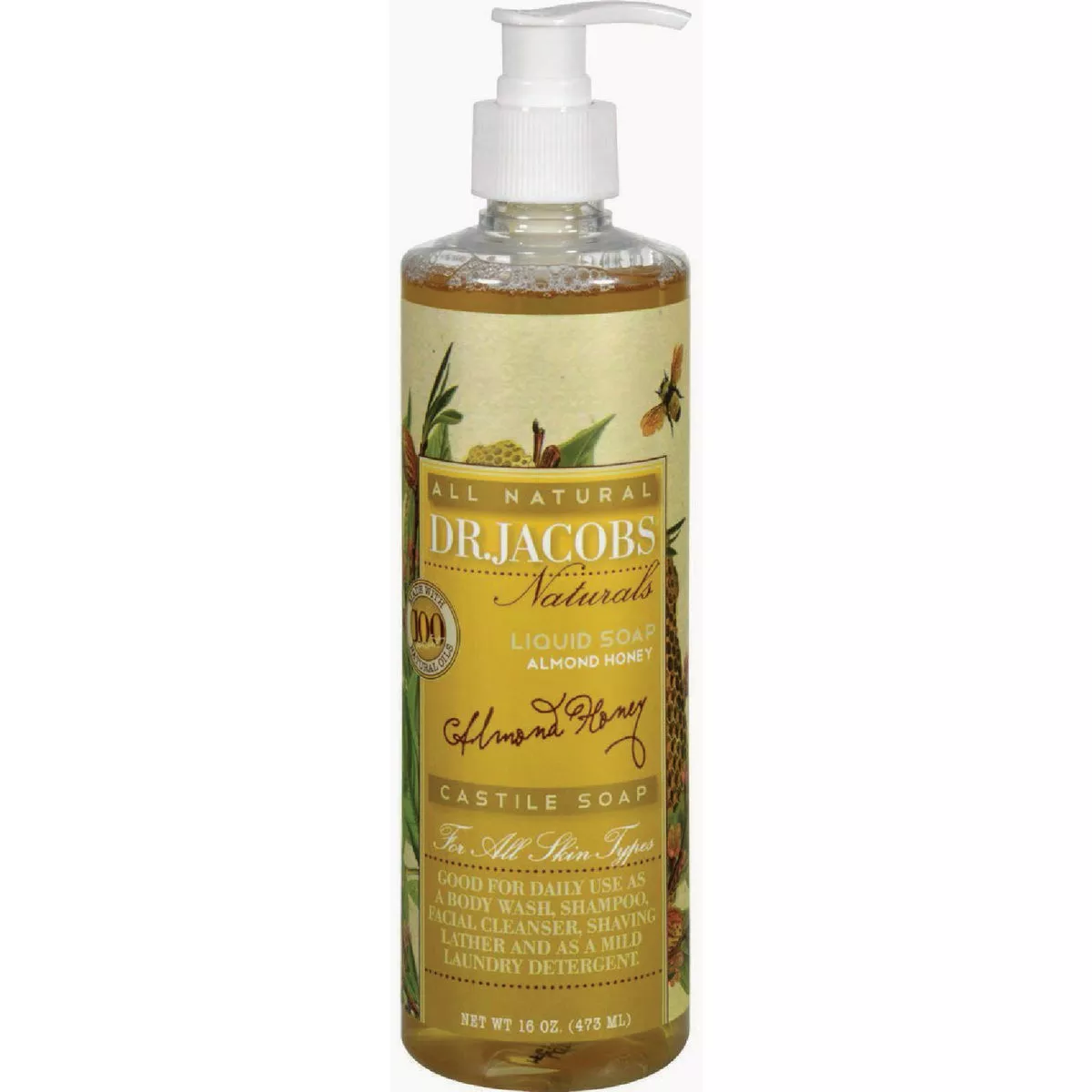 Dr. Jacobs Naturals 16 Oz. Almond Honey Face & Body Wash