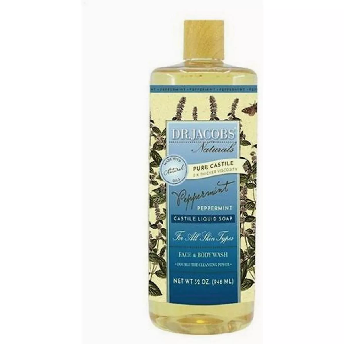 Dr. Jacobs Naturals 32 Oz. Peppermint Face & Body Wash