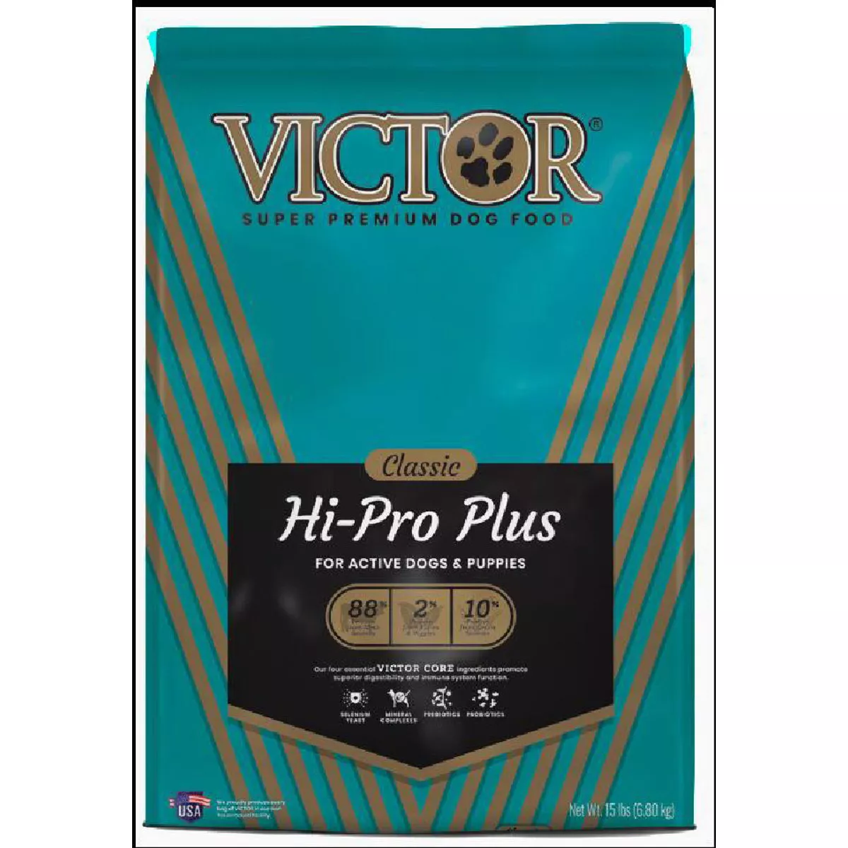 Victor Classic Hi-Pro Plus 15 Lb. Dry Dog Food for Active Dogs & Puppies