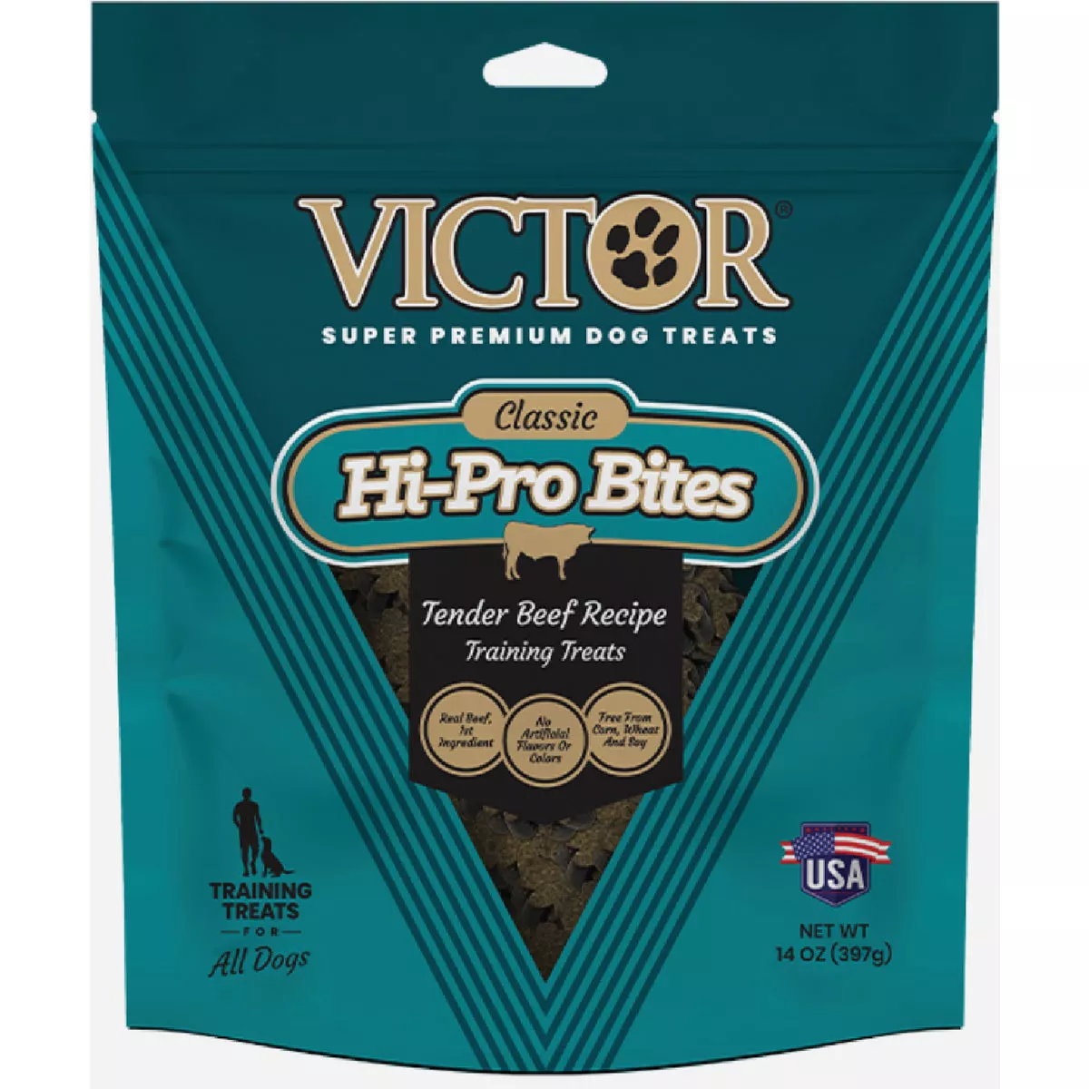 Victor Classic Hi-Pro Bites Tender Beef Recipe Training Dog Treat, 14oz