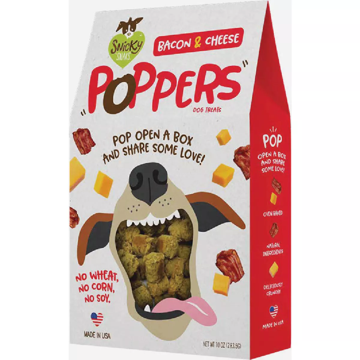 Snicky Snaks 10 Oz. Bacon & Cheese Poppers Dog Treat
