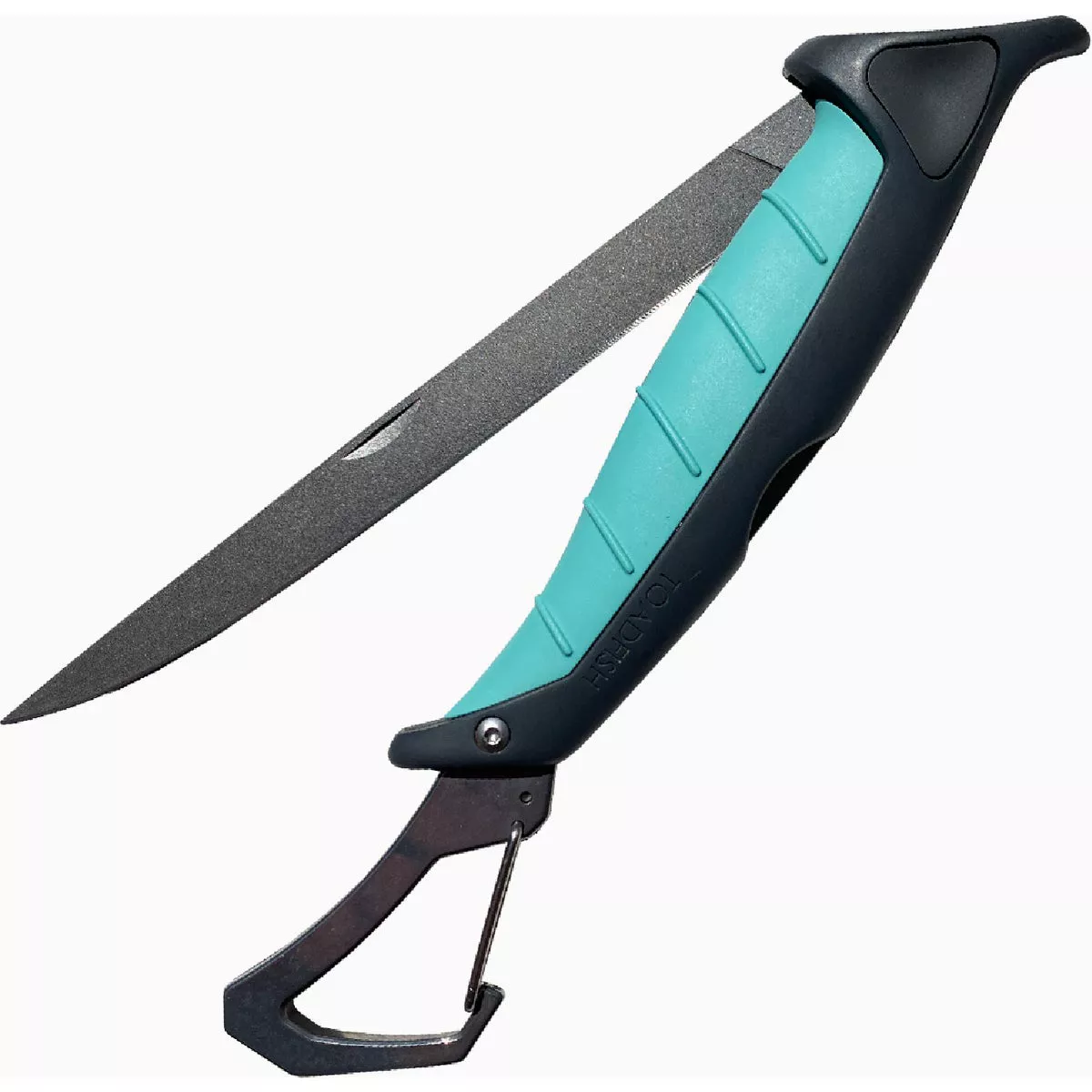 Toadfish 7 In. Teal With Carabiner Stowaway Folding Fillet Knife