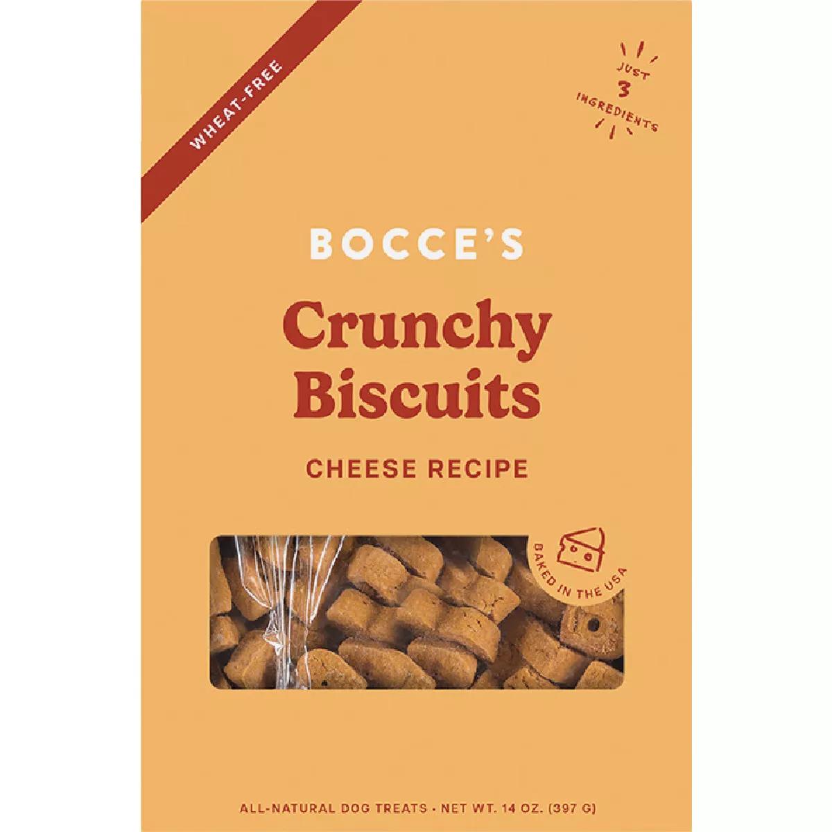 Bocce's 14 Oz. Crunchy Cheese Biscuits Dog Treat