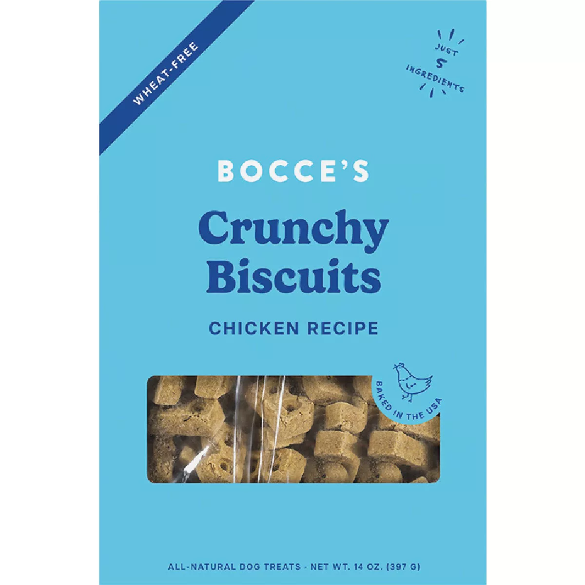 Bocce's 14 Oz. Crunchy Chicken Biscuits Dog Treat