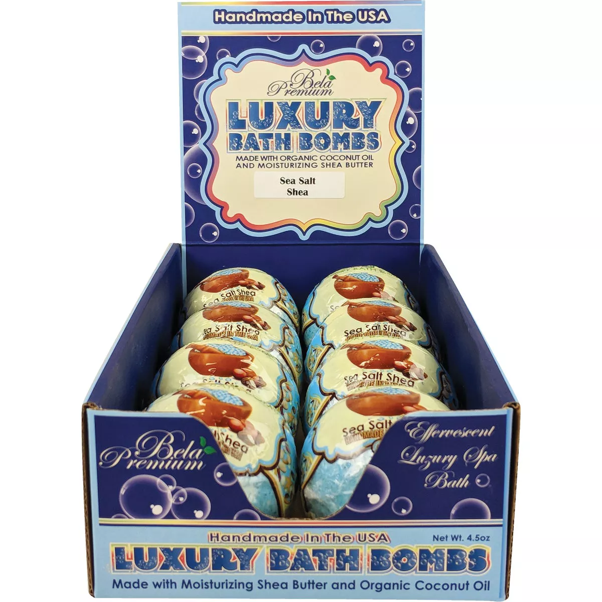 Bela Premium Bath Bombs Sea Salt Shea 4.5 Oz. Bubble Bath-