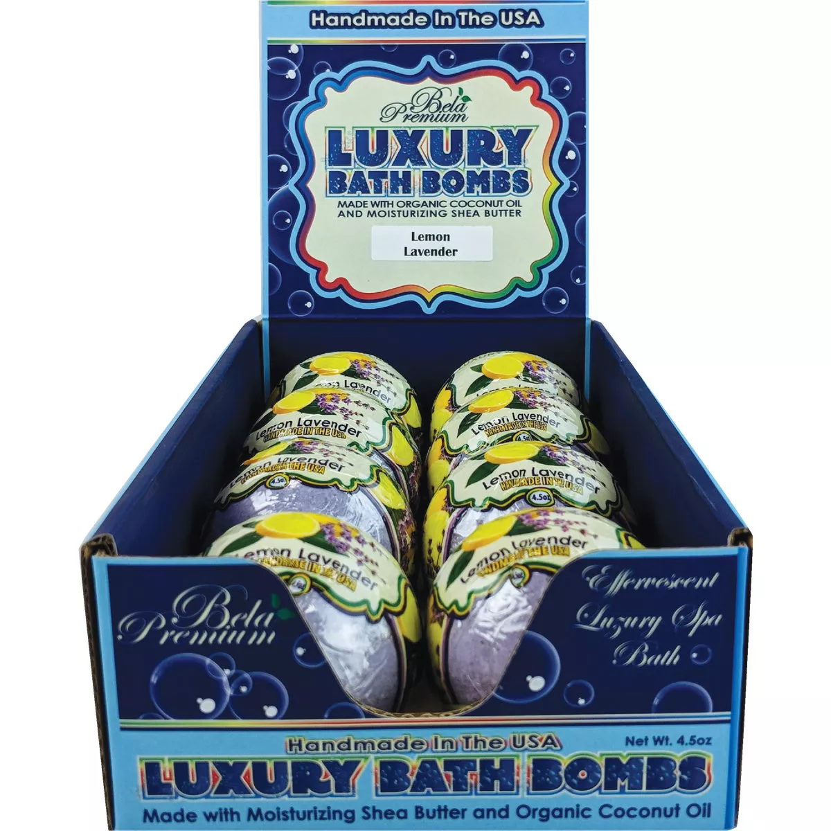 Bela Premium Bath Bombs Lemon Lavender 4.5 Oz. Bubble Bath-