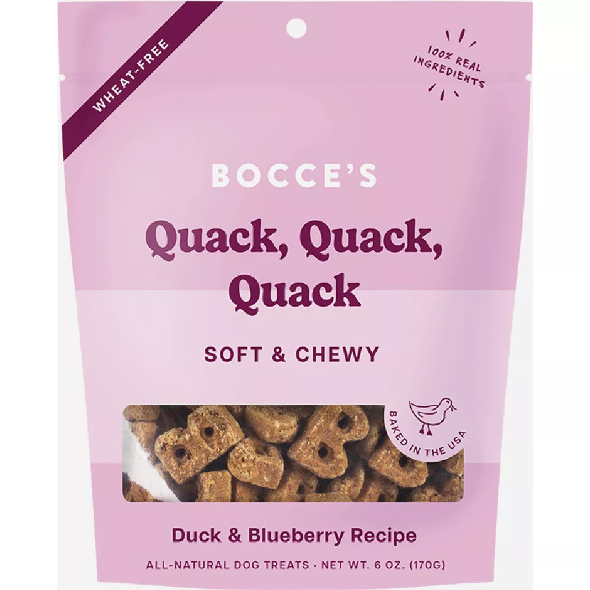 Bocce's 6 Oz. Quack, Quack, Quack Soft & Chewy Dog Treat