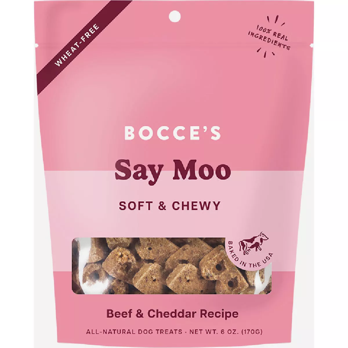 Bocce's 6 Oz. Say Moo Soft & Chewy Dog Treat