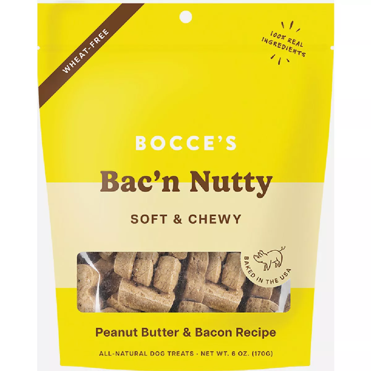 Bocce's 6 Oz. Bac N Nutty Soft & Chewy Dog Treat
